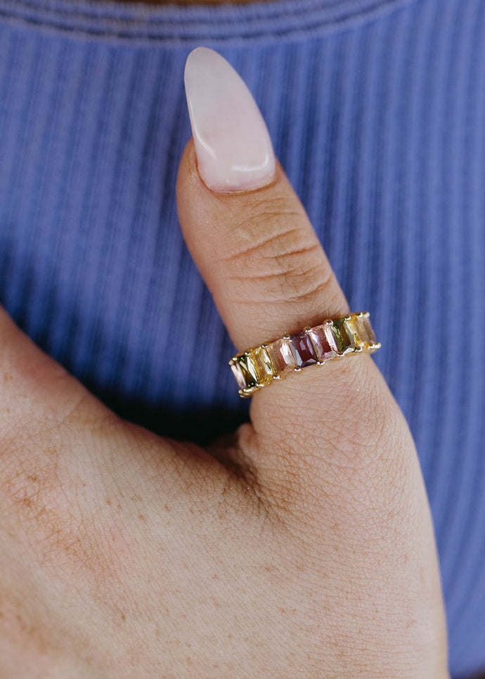 Neveah Multi Stone Baguette Ring