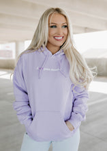 Load image into Gallery viewer, Love You More Lavender Hoodie
