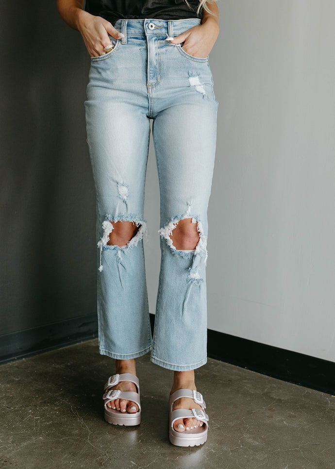Piper Light Wash Distressed Jeans