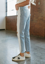 Load image into Gallery viewer, Steady Heart Two Tone Denim Jeans
