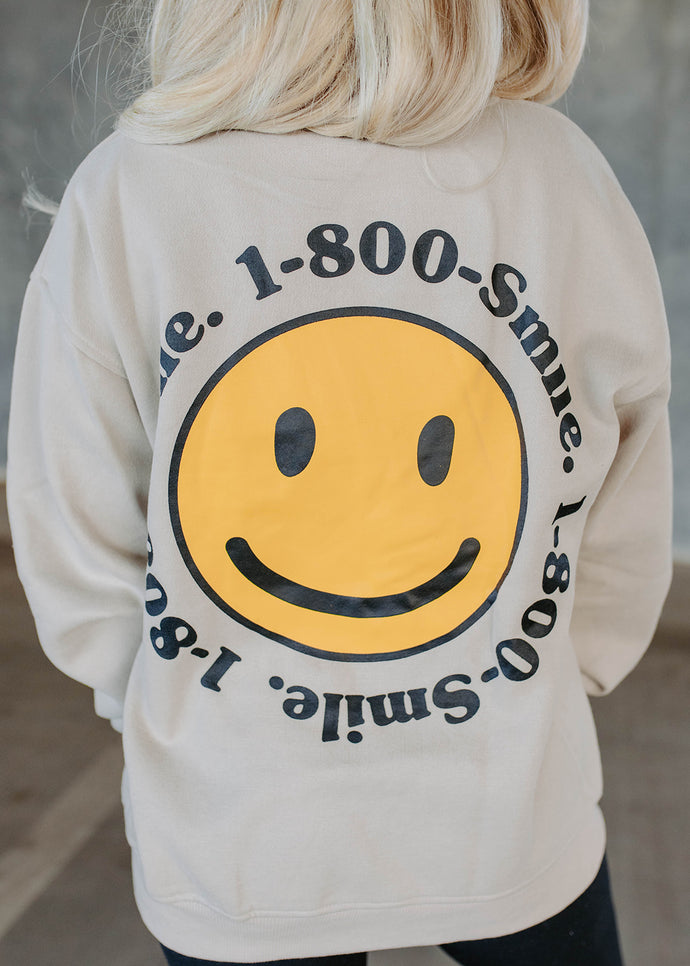 1-800 Happy Vintage Pullover Sweatshirt - vintageleopard