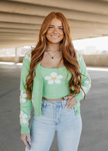 Load image into Gallery viewer, Daisy Green Sweater &amp; Cami Set
