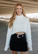 Load image into Gallery viewer, Luna Turtleneck Cropped Sweater - Ivory
