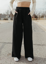 Load image into Gallery viewer, Wide Flare Leg Lounge Pants - Black
