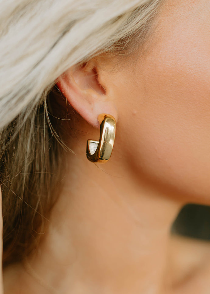 Daria Gold Chunky Hoop Earrings