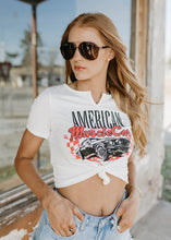 Load image into Gallery viewer, American Muscle Car Vintage White Tee - vintageleopard
