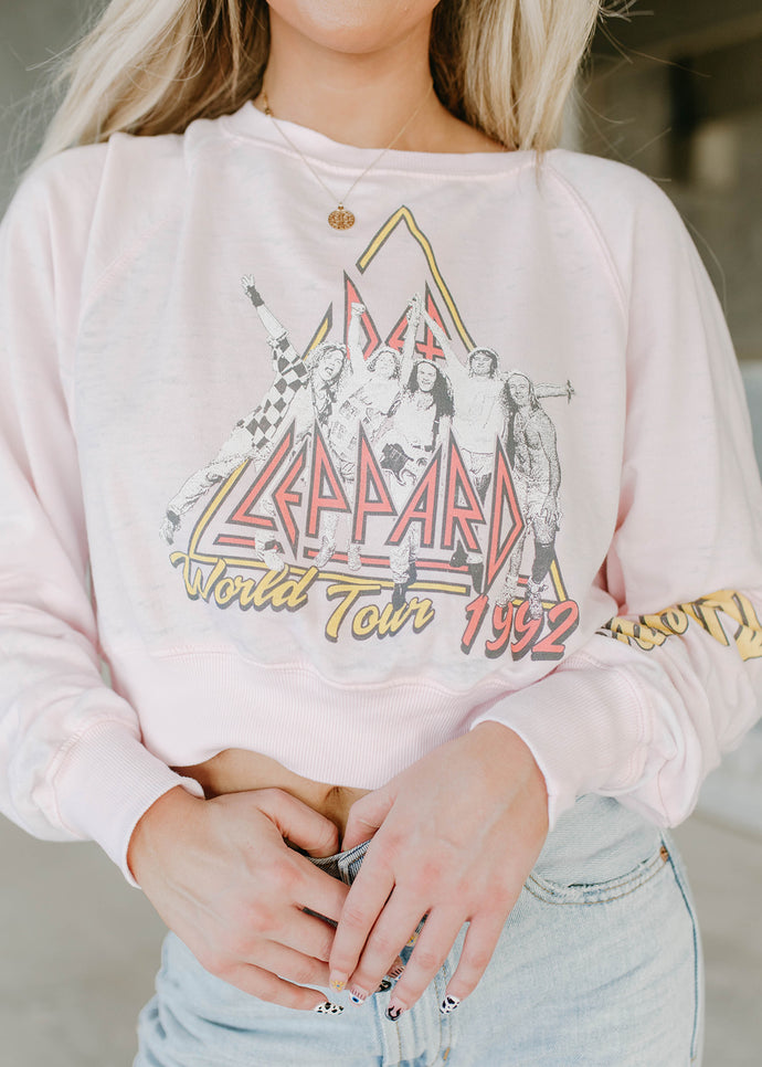 Def Leppard 1992 World Tour Petal Burnout Sweatshirt