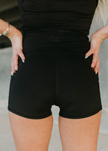 Load image into Gallery viewer, Mono B Black Tapered Band Essential Shorts
