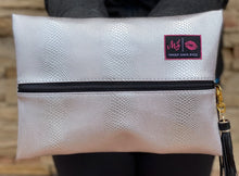 Load image into Gallery viewer, Makeup Junkie Silver Serpent Luxury Line Designer Make Up Bags
