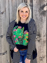 Load image into Gallery viewer, Callie&#39;s Cactus Blossom Vintage Black Tee
