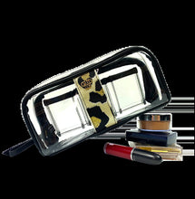 Load image into Gallery viewer, PurseN Bombshell Gold Leopard Clear Makeup Case

