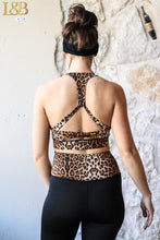 Load image into Gallery viewer, Leopard Cross Back Sports Bra Bralette
