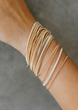Load image into Gallery viewer, Dia Stainless Steel Spring Bangle Bracelets - WARM Mixed Metals Set
