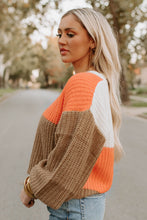 Load image into Gallery viewer, Harvest Color Block Knit Sweater
