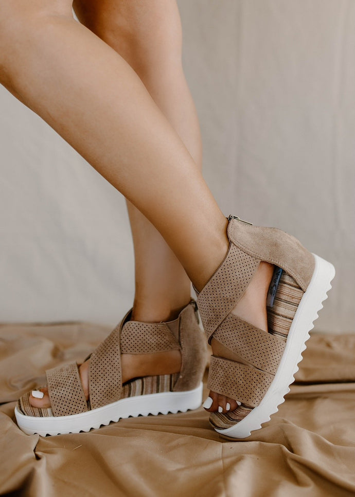 Very G Allie Taupe Strap Sandal