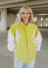 Load image into Gallery viewer, Citrus Bolt Letterman Jacket
