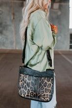 Load image into Gallery viewer, Braxton Black Leopard Crossbody Shoulder Bag
