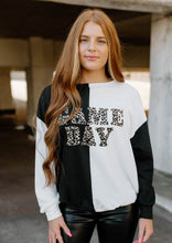 Load image into Gallery viewer, Half &amp; Half Gameday Leopard Sweatshirt
