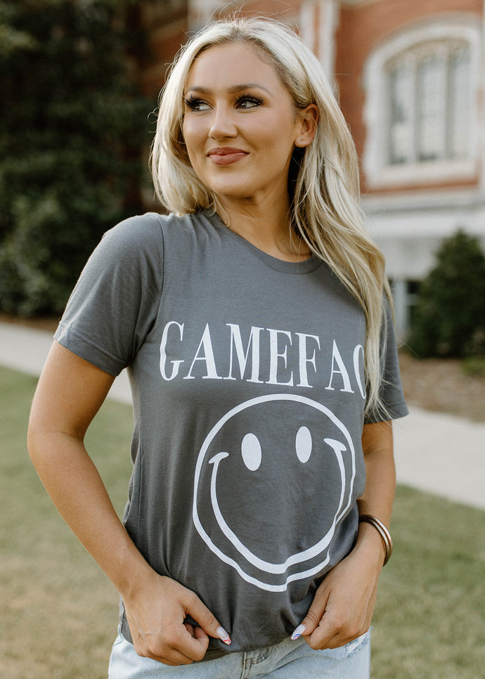 Game Face Grey Graphic Tee