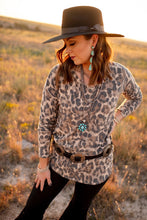 Load image into Gallery viewer, Long Sleeve V-Neck Leopard Fuzzy Top
