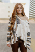 Load image into Gallery viewer, Ivory &amp; Peanut Butter Relaxed Hoodie

