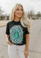 Load image into Gallery viewer, Callie&#39;s Genuine Squash Concho Vintage Black Tee
