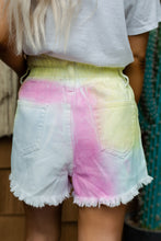 Load image into Gallery viewer, Cotton Candy Tie Dye Denim Shorts - Mady&#39;s Closet
