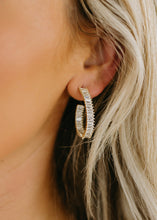 Load image into Gallery viewer, Eliane Sparkle Gold Hoop Earrings
