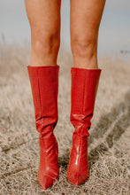 Load image into Gallery viewer, Vine Tall Red Heel Boots
