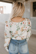 Load image into Gallery viewer, Floral Satin Off White Blouse
