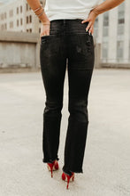 Load image into Gallery viewer, Sage Black Mid Rise Boot Cut Jeans
