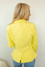 Load image into Gallery viewer, Lemon Gold Button Blazer Jacket
