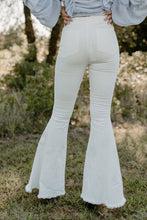 Load image into Gallery viewer, White Split Knee Bell Bottoms
