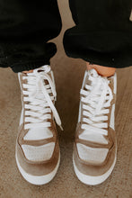 Load image into Gallery viewer, Matisse Signature White &amp; Taupe High Top Sneakers
