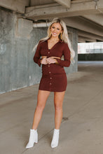 Load image into Gallery viewer, Brown Bodycon Cut Out Mini Dress
