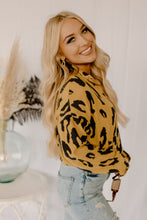 Load image into Gallery viewer, Set The Tone Golden Yellow Leopard Top
