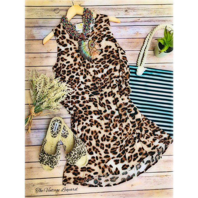 Maci Leopard Sleeveless Tunic Top