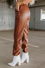 Load image into Gallery viewer, Harlow Chocolate Leather Joggers
