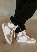 Load image into Gallery viewer, Matisse Signature White &amp; Taupe High Top Sneakers
