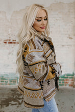 Load image into Gallery viewer, Mustard &amp; Tan Aztec Jacket
