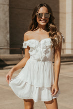Load image into Gallery viewer, Plastic Hearts Off Shoulder White Dress
