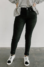 Load image into Gallery viewer, Dear John High Rise Gisele Black Suede Skinny Jeans

