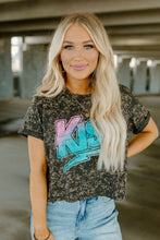 Load image into Gallery viewer, KISS Cropped Burnout Bleached Tee
