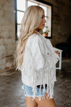Load image into Gallery viewer, Dancing In The Moonlight White Fringe Jacket
