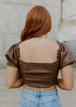 Load image into Gallery viewer, Chic Sweetheart Brown Leather Top
