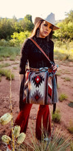 Load image into Gallery viewer, Lonesome Dove Vintage Saddle Blanket &amp; Leather Fringe Handbag
