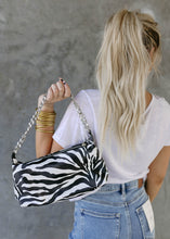 Load image into Gallery viewer, To the Point Zebra Shoulder Bag
