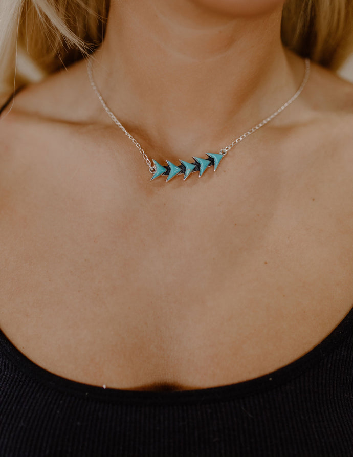 Follow Your Arrow Natural Turquoise & Sterling Silver Necklace