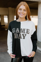 Load image into Gallery viewer, Half &amp; Half Gameday Leopard Sweatshirt
