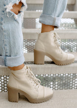 Load image into Gallery viewer, Chinese Laundry Glance Cream Canvas Booties
